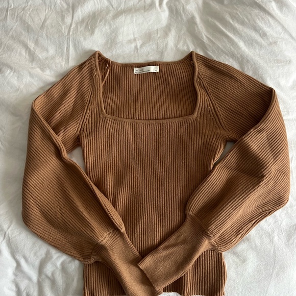 OAK + FORT Square Kneck Sweater - Picture 3 of 3